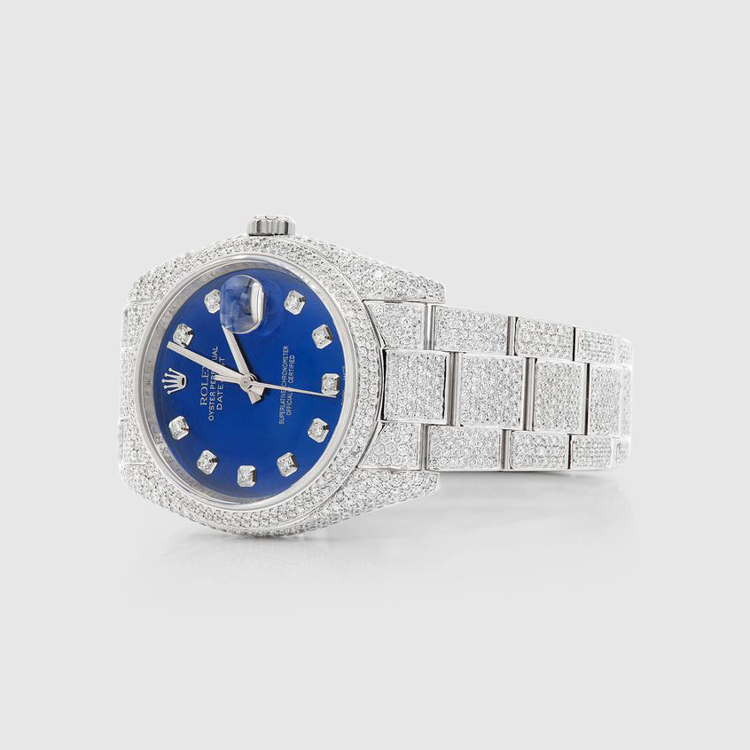 Rolex DateJust 36mm Diamond Stainless Steel Blue Dial