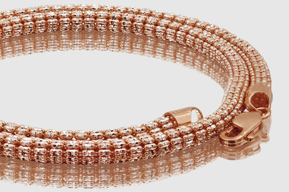 2.5mm - 4.5mm Ice Chain - 10k Rose Gold | Uverly