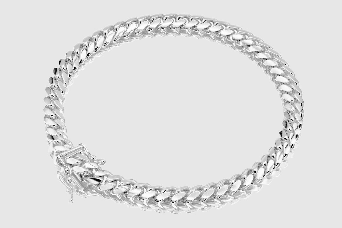 6mm Solid Miami Cuban Bracelet 10k / 14k / 18k Yellow Gold | Uverly