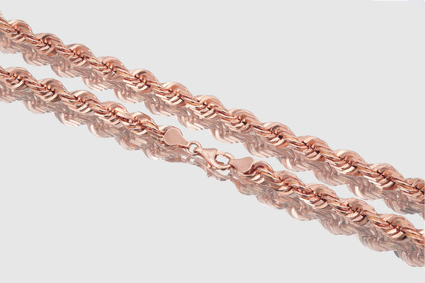 Rose Gold Rope Chain Diamond Gold Chain Mens Gold Rope Chain Rose