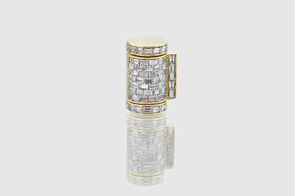 6mm Baguette Diamond Round Barrel Lock | Uverly