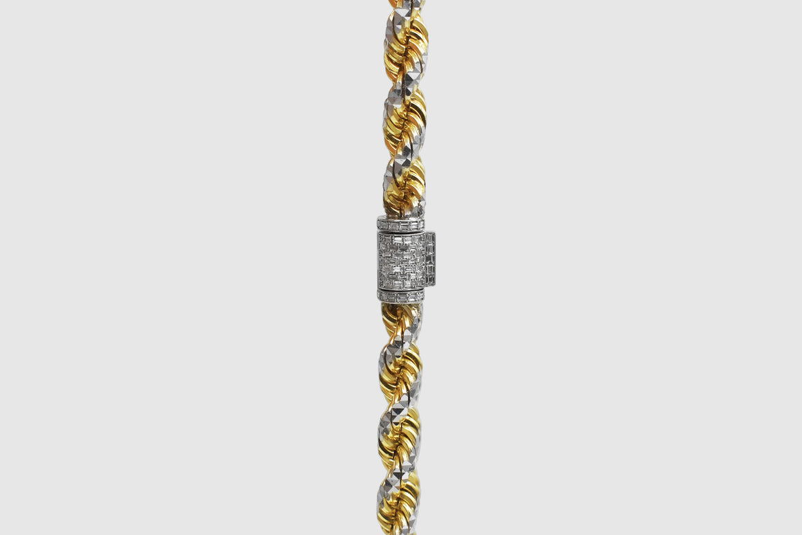 6mm Baguette Diamond Round Barrel Lock | Uverly