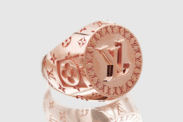 Louis Vuitton Style Gold Ring