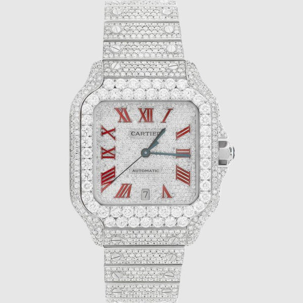 Amazon.com: ICEDIAMOND 43MM Iced Out Openwork Mechanical