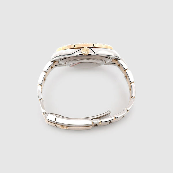 Diamond Rolex DateJust 41mm Two-Tone Dark-Blue Dial Watch