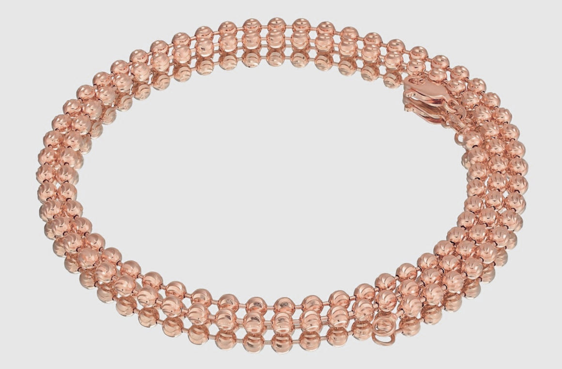 2mm - 5mm Moon Cut Chain - 14k Rose Gold | Uverly