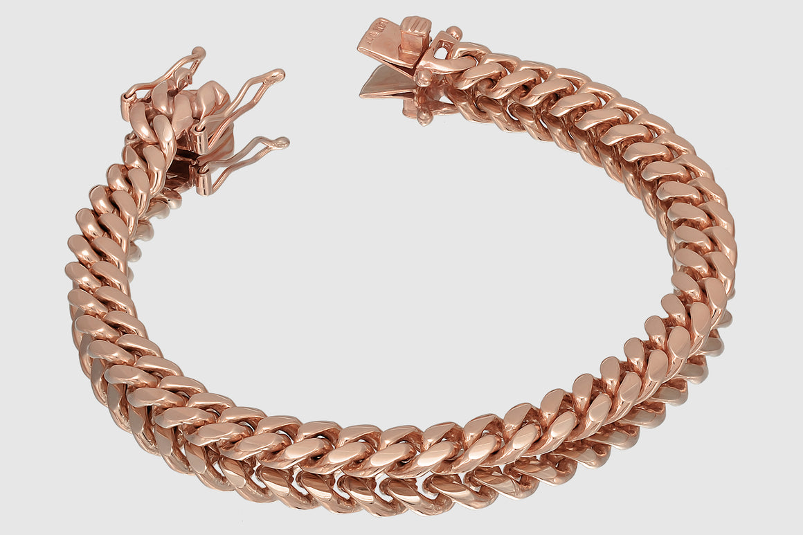 18K Yellow Solid Gold Miami Cuban Link Bracelet 11 mm – Avianne Jewelers