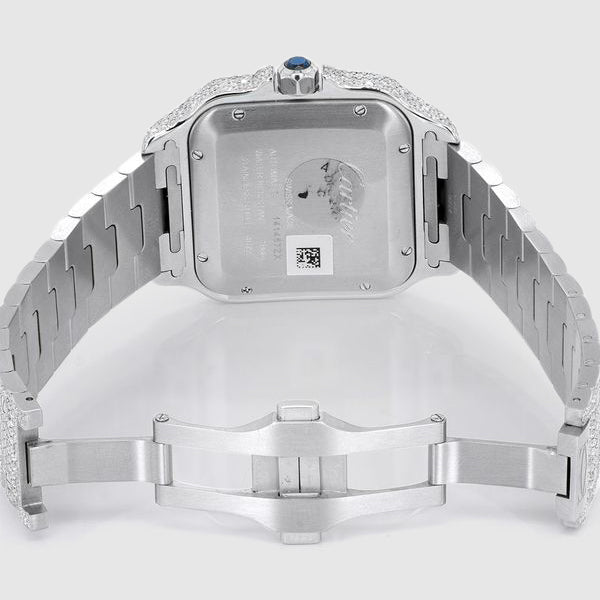 Iced Out Cartier Santos 40mm Diamond Watch 23.1ct. | Uverly