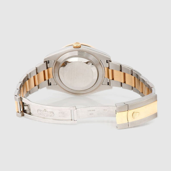 Diamond Rolex DateJust 41mm Two-Tone Black Dial Watch