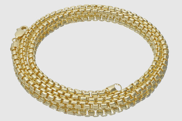 1.5mm - 3.5mm Solid Round Box Chain Necklace - 14k Yellow Gold | Uverly