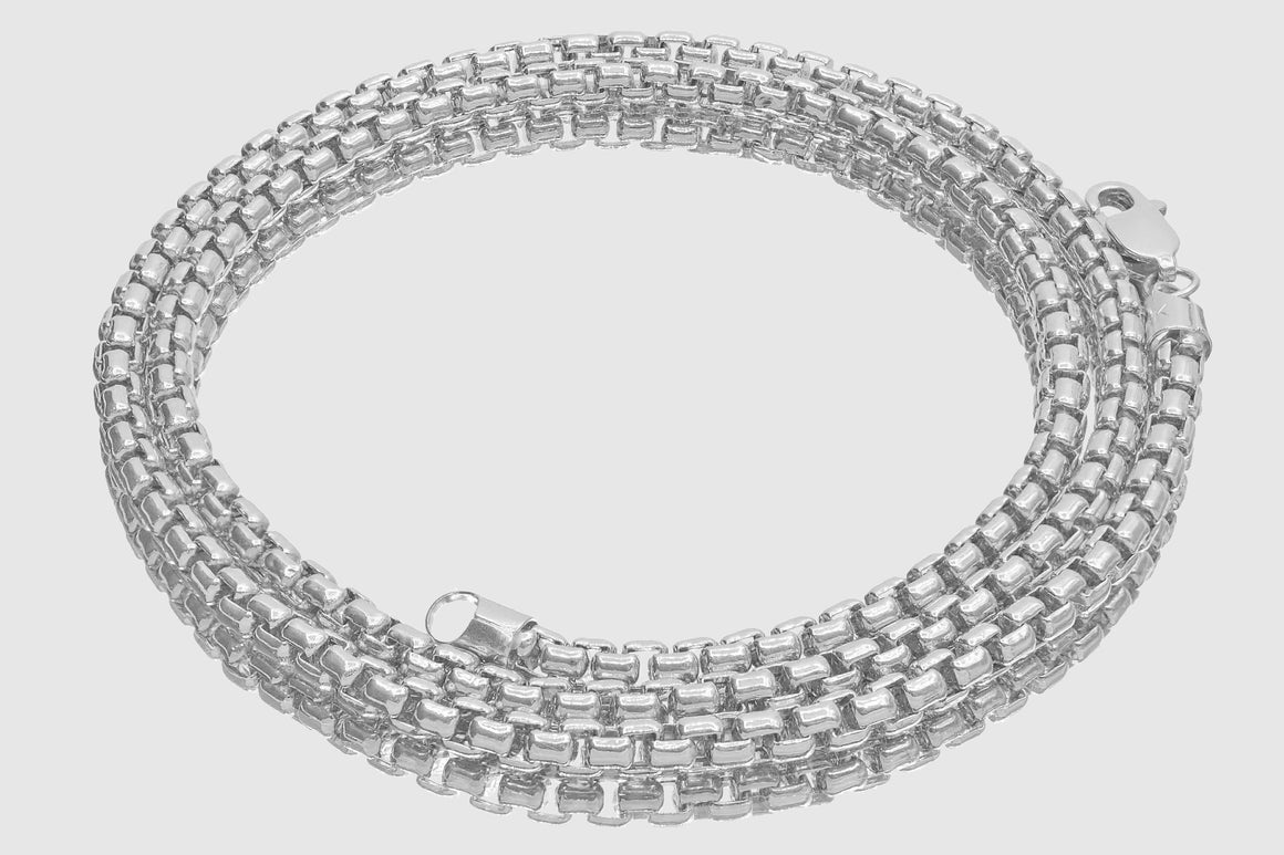 1.5mm - 3.5mm Hollow Round Box Chain Necklace- 10k White Gold | Uverly