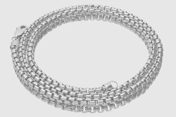 1.5mm - 3.5mm Solid Round Box Chain Necklace - 14k White Gold | Uverly