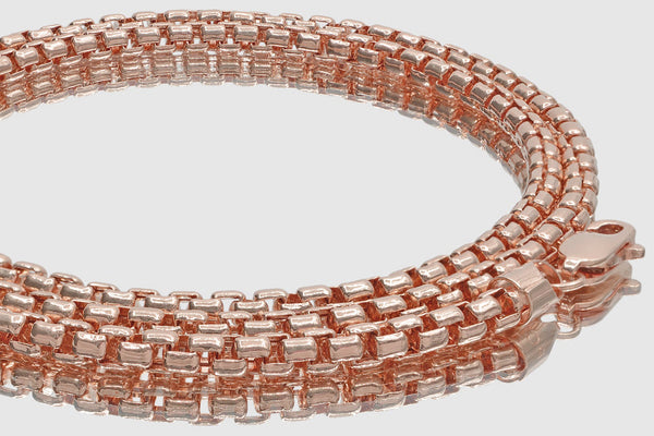 1.5mm - 3.5mm Hollow Round Box Chain Necklace - 14k Rose Pink Gold | Uverly