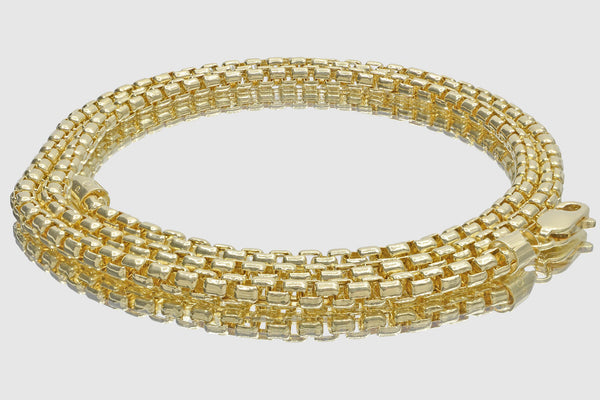 1.5mm - 3.5mm Hollow Round Box Chain Necklace - 14k Yellow Gold