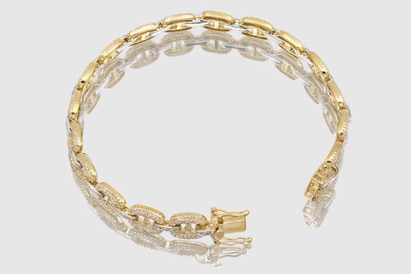 Gucci Link Diamond Bracelet - 10k, 14k, 18k Yellow Gold | Uverly