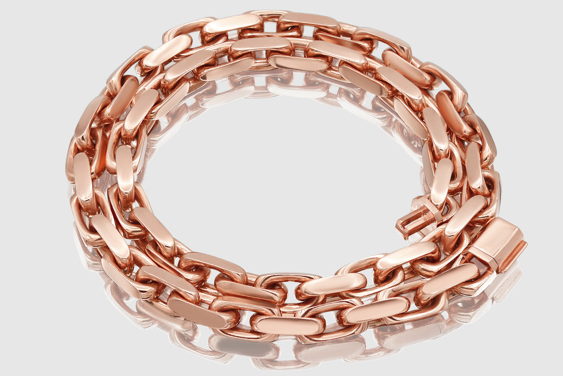 Heavy Cable Link Necklace - 14k Rose Gold | Uverly