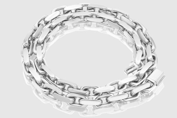 Heavy Cable Link Necklace - 14k White Gold | Uverly
