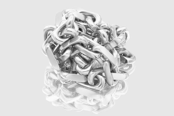 Heavy Cable Link Necklace - 10k White Gold | Uverly