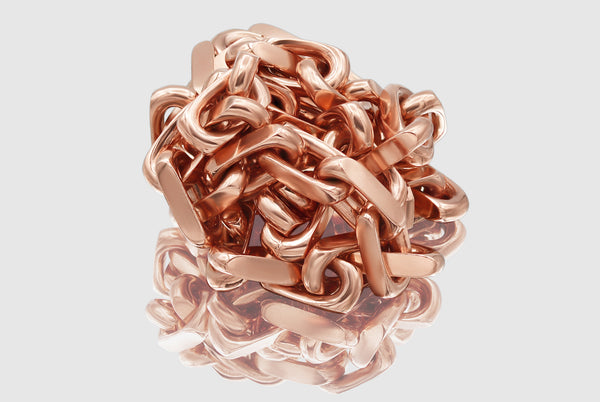 Heavy Cable Link Necklace - 18k Rose Gold | Uverly