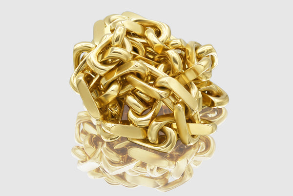 Heavy Cable Link Necklace - 10k Yellow Gold