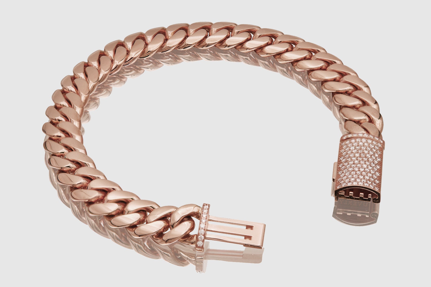 691327Y15008142 | RvceShops - Saint Laurent Chain Lock Bracelet 'Argent  Oxyde' - decorative buckle belt saint laurent belt