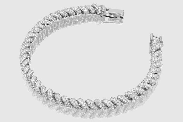 6.5mm San Marcos Diamond Bracelet - White Gold | Uverly
