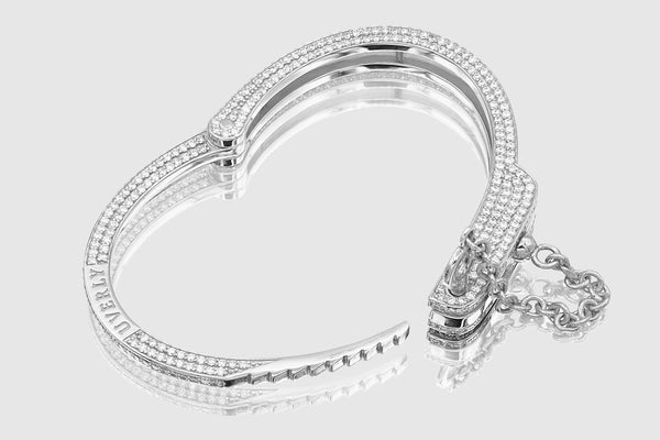 Diamond Handcuff Gold Bracelet