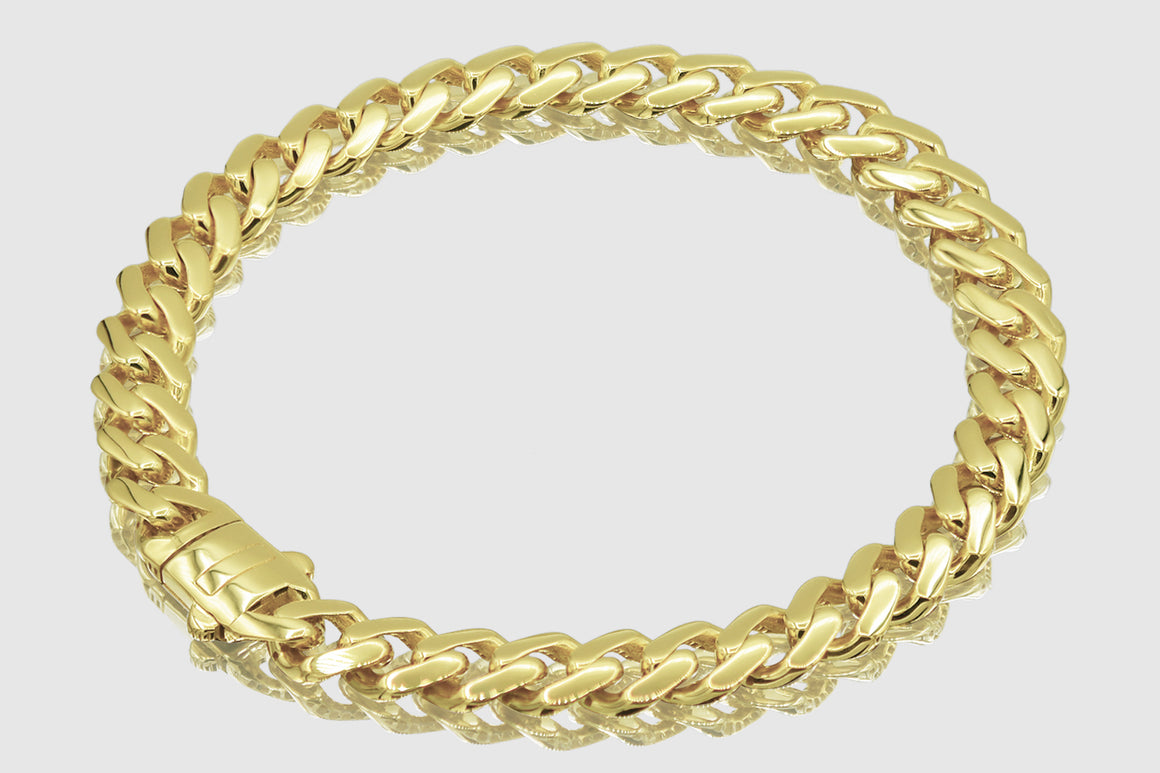 8mm 14k Yellow Gold Monaco Bracelet | Uverly