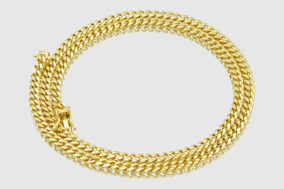 5.5mm Hollow Miami Cuban Link Chain - 10k / 14k Yellow Gold | Uverly