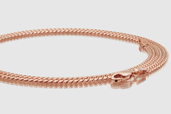 2.5mm Solid Rose Gold Miami Cuban Link Chain | Uverly