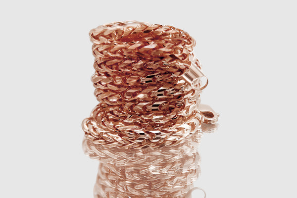 2mm - 6mm 14k Round Franco Solid Rose Pink Gold Necklace | Uverly