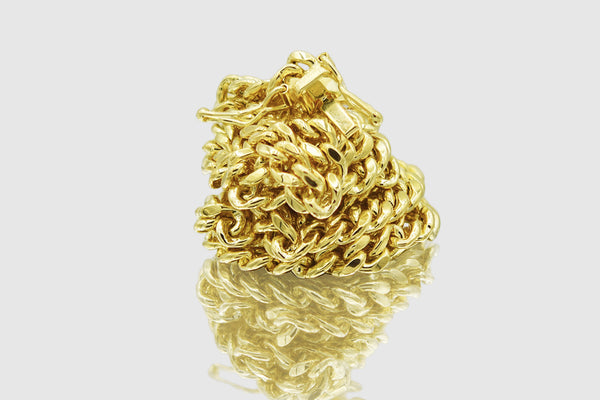 5.5mm Hollow Miami Cuban Link Chain - 10k / 14k Yellow Gold | Uverly