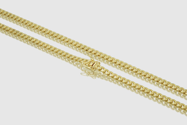 5.5mm Hollow Miami Cuban Link Chain - 10k / 14k Yellow Gold | Uverly