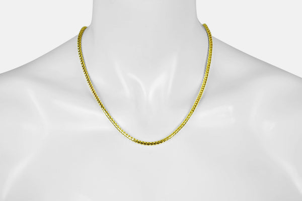 2mm - 5mm 10k Round Franco Solid Yellow Gold Necklace | Uverly