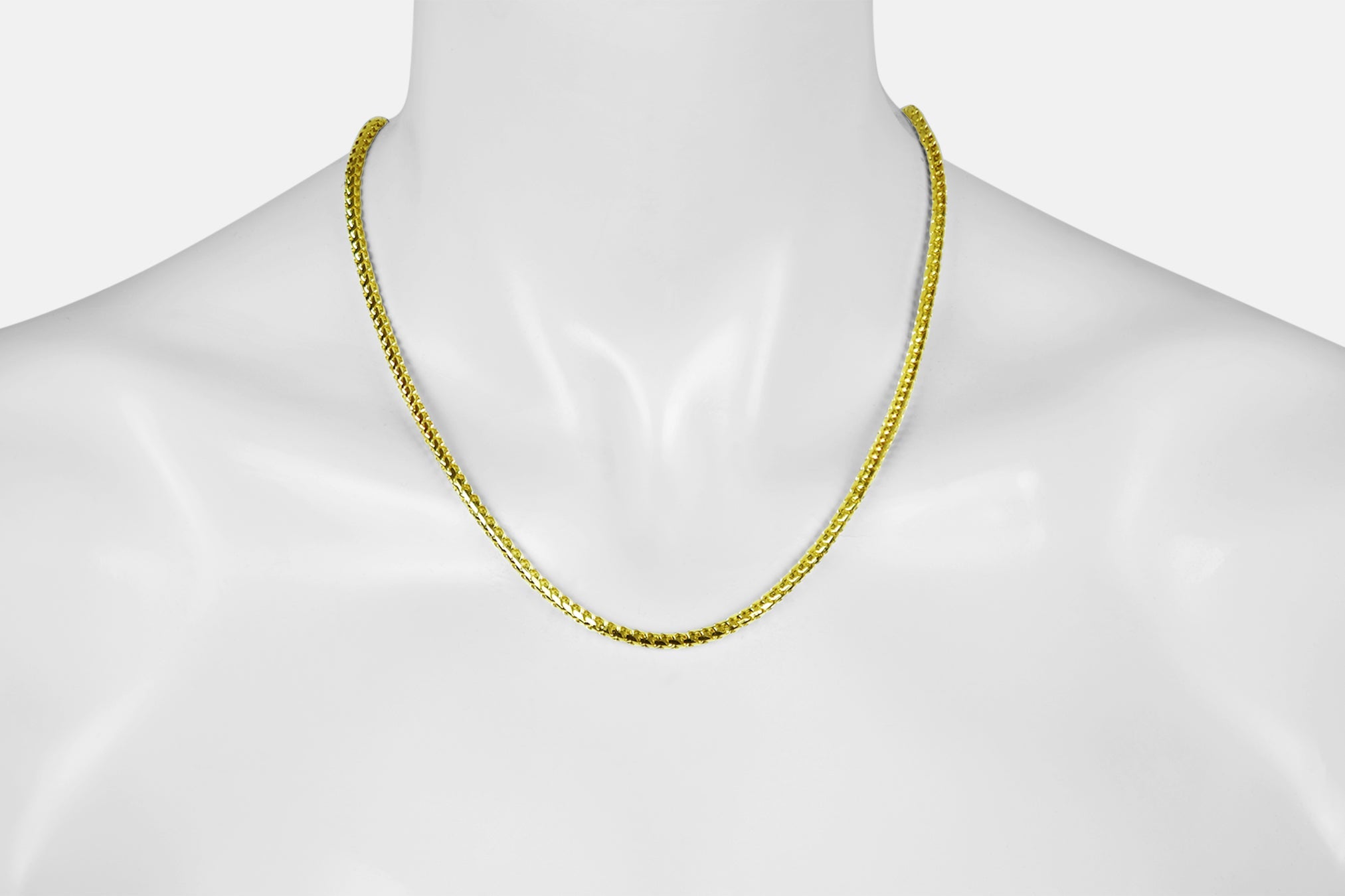 14k Solid Yellow Two Tone Gold Ball Bead Chain Necklace 2mm 4mm / 16 18  20