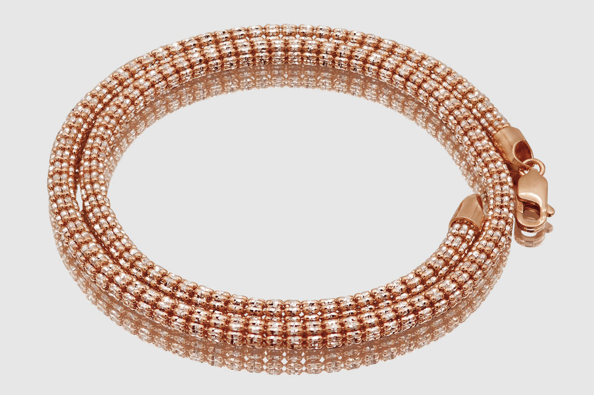 2.5mm - 4.5mm Ice Chain - 10k Rose Gold | Uverly