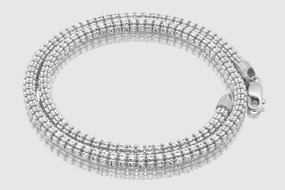 2.5mm - 4.5mm Ice Chain - 10k White Gold | Uverly