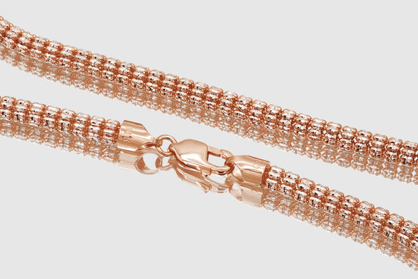 2.5mm - 4.5mm Ice Chain - 10k Rose Gold | Uverly