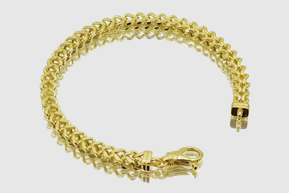 Hollow Franco Bracelet - 10k Gold | Uverly