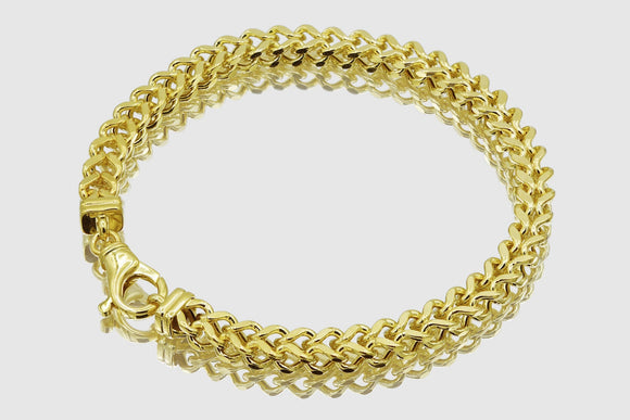 Hollow Franco Bracelet - 14k Gold | Uverly