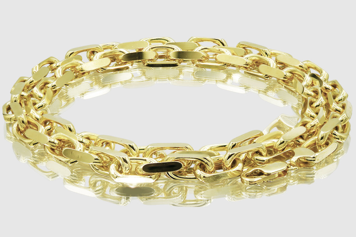 3mm - 8mm 10k Solid Heavy Cable Link Yellow Gold Necklace | Uverly