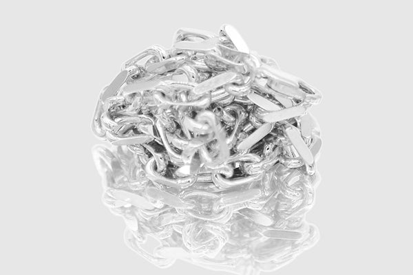 2.5mm - 4.5mm 14k Solid Heavy Cable Link White Gold Necklace | Uverly