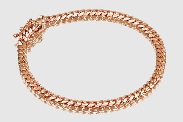 4mm Solid Miami Cuban Gold Bracelet