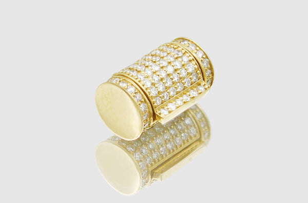 7mm Diamond Round Barrel Yellow Gold Lock | Uverly