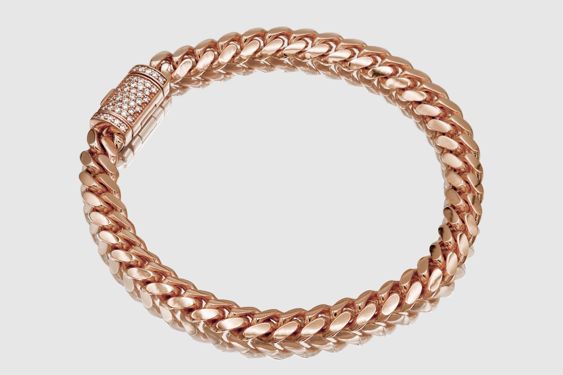 6mm Solid Miami Cuban Gold Diamond Lock Bracelet