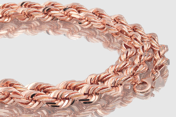 1.5mm - 12mm Rope Chain - 10k Solid Rose Gold | Uverly