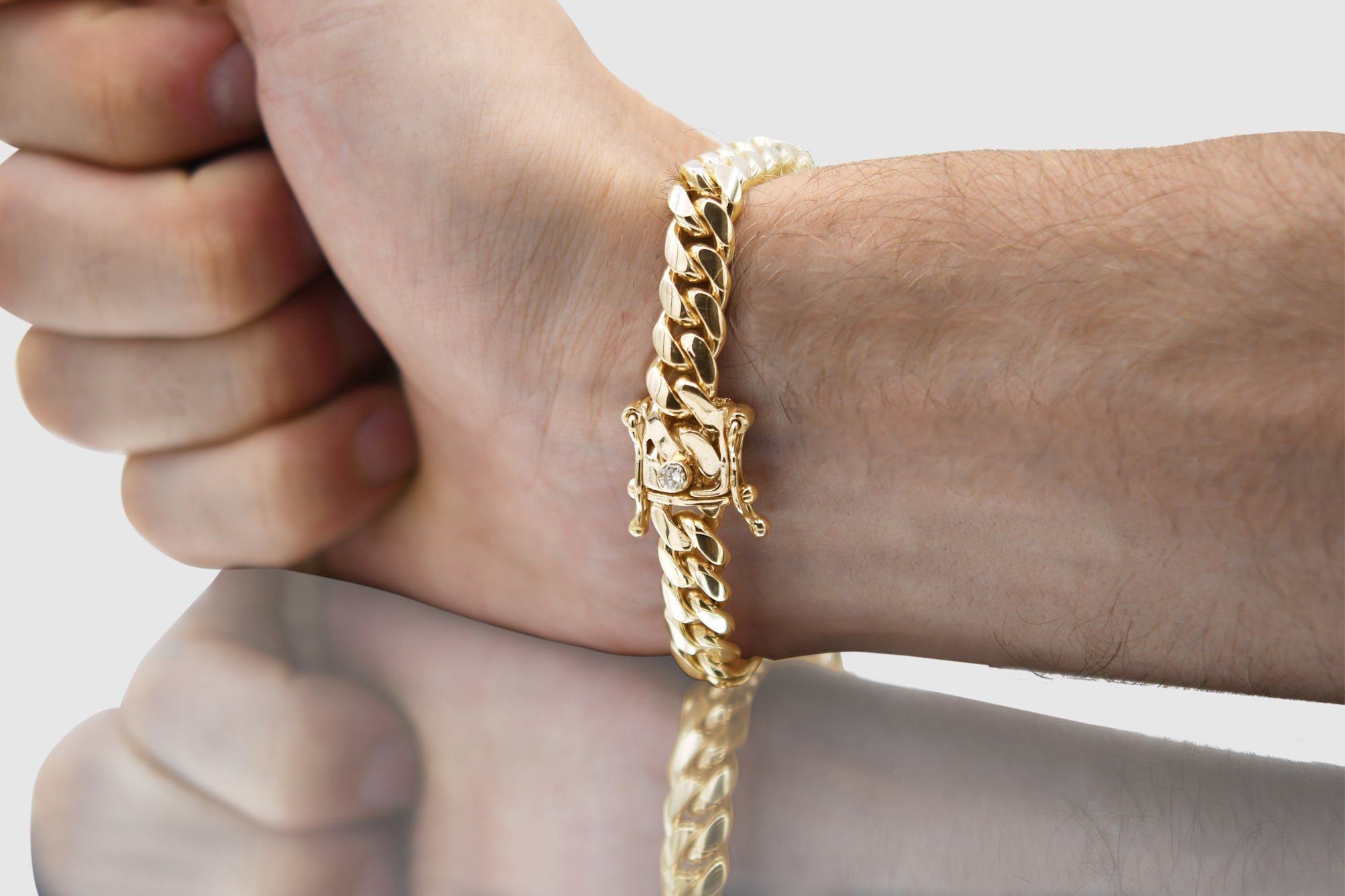 9mm Miami Cuban Bracelet 14K Miami Cuban Link Chain 9mm – Garcia's