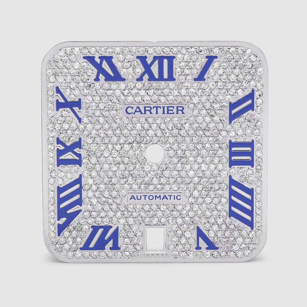 Cartier 40mm Blue Diamond Dial