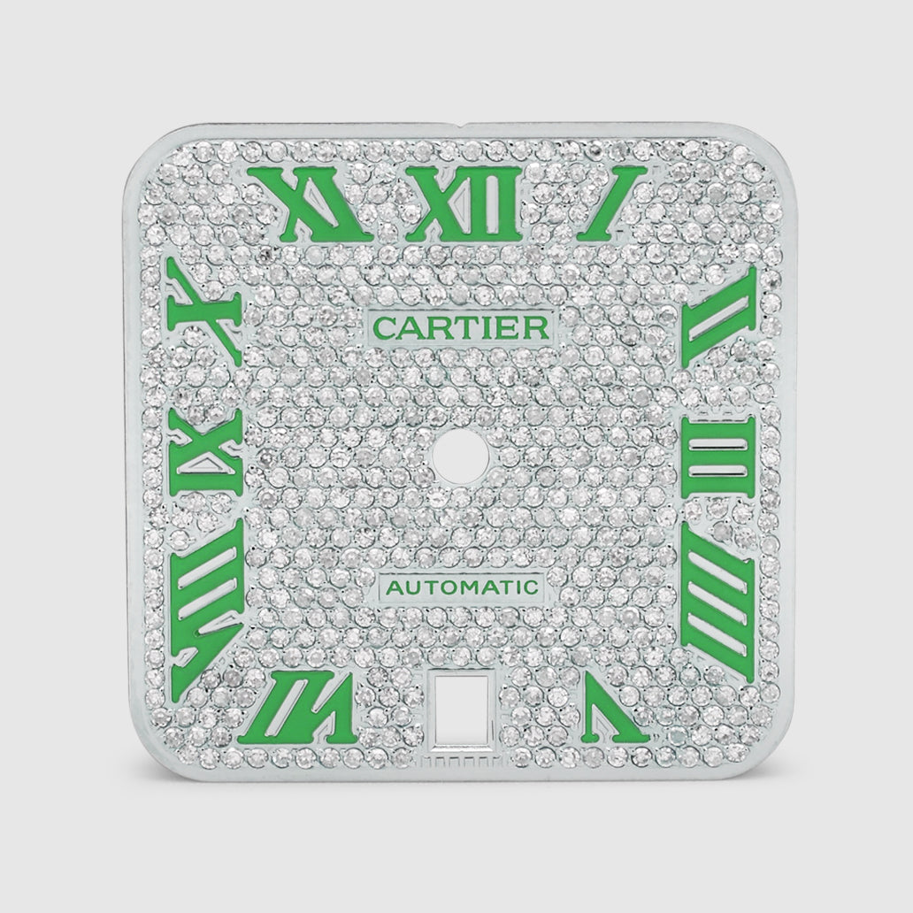 Cartier 40mm Green Diamond Dial