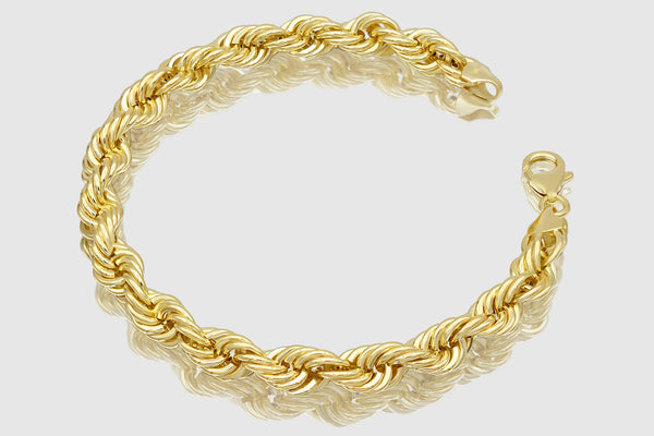 Hollow Rope Necklace - 10k Yellow Gold | Uverly